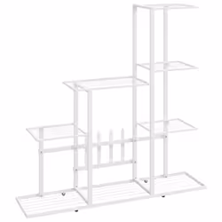 Portapiante 94,5x25x88 cm Bianco in Metallocod mxl 73340 - Vista aggiuntiva 2