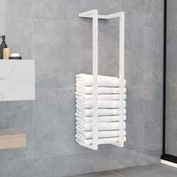 Portasciugamani da Terra bianco in Ferro design minimale e elegante varie misure dimensioni: 25 x 20 x 95 cm
