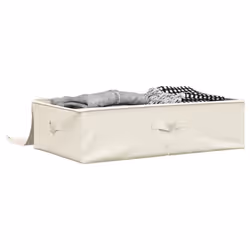 vidaXL Scatole Portaoggetti 2pz in Tessuto 70x40x18 cm Crema - Vista aggiuntiva 3