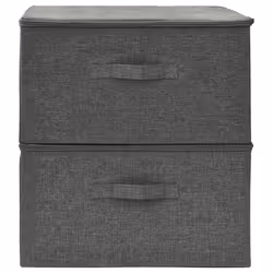 vidaXL Scatole Portaoggetti 2pz in Tessuto 43x34x23 cm Antracite - Vista aggiuntiva 3