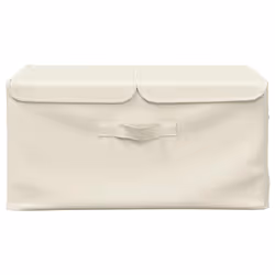 vidaXL Scatole Portaoggetti 2pz in Tessuto 50x30x25 cm Crema - Vista aggiuntiva 3