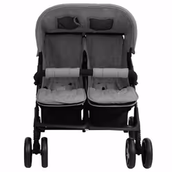 Passeggino Gemellare Grigio Chiaro in Acciaiocod mxl 94934 - Vista aggiuntiva 2