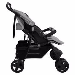 Passeggino Gemellare Grigio Chiaro in Acciaiocod mxl 94934 - Vista aggiuntiva 3