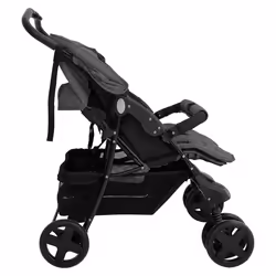 Passeggino Gemellare Grigio Scuro in Acciaiocod mxl 70903 - Vista aggiuntiva 3