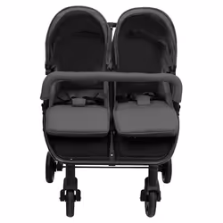 Passeggino Gemellare Grigio Scuro e Nero in Acciaiocod mxl 110127 - Vista aggiuntiva 2