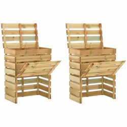 Questo set di compostiere da giardino in legno è un'ottima attrezzatura per il riciclo e si integra in modo naturale in quals ...