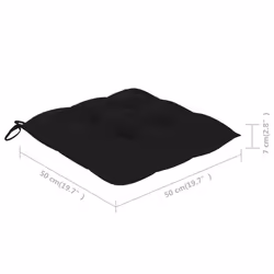 VidaXL 3078200 sedia da esterno Terrazzo Seduta imbottita Legno di acacia Nero - Vista aggiuntiva 8