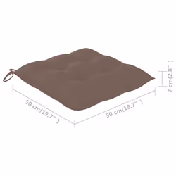 VidaXL 3078201 sedia da esterno Terrazzo Seduta imbottita Legno di acacia Grigio talpa - Vista aggiuntiva 7