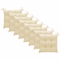 VidaXL 3078251 sedia da esterno Terrazzo Seduta imbottita Legno di acacia Crema, Bianco - Vista aggiuntiva 5
