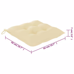 VidaXL 3078251 sedia da esterno Terrazzo Seduta imbottita Legno di acacia Crema, Bianco - Vista aggiuntiva 8