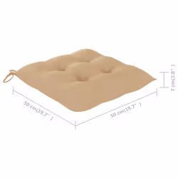 VidaXL 3078252 sedia da esterno Terrazzo Seduta imbottita Legno di acacia Beige - Vista aggiuntiva 8