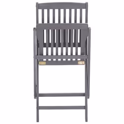 VidaXL 3078291 sedia da esterno Terrazzo Seduta imbottita Legno di acacia Grigio - Vista aggiuntiva 8