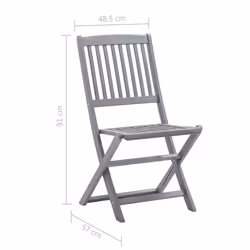 VidaXL 3078315 sedia da esterno Terrazzo Seduta imbottita Legno di acacia Blu - Vista aggiuntiva 7