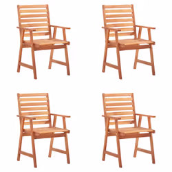 VidaXL 3078337 sedia da esterno Terrazzo Seduta imbottita Legno di acacia Crema