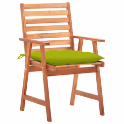 VidaXL 3078346 sedia da esterno Terrazzo Seduta imbottita Legno di acacia Verde
