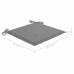 VidaXL 3078348 sedia da esterno Terrazzo Seduta imbottita Legno di acacia Grigio - Vista aggiuntiva 7