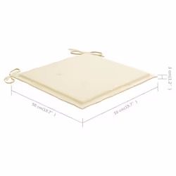 VidaXL 3078349 sedia da esterno Terrazzo Seduta imbottita Legno di acacia Crema - Vista aggiuntiva 7