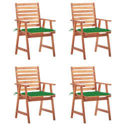 VidaXL 3078352 sedia da esterno Terrazzo Seduta imbottita Legno di acacia Verde