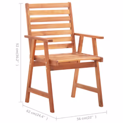 VidaXL 3078372 sedia da esterno Terrazzo Seduta imbottita Legno di acacia Blu - Vista aggiuntiva 7