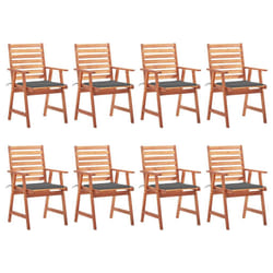 VidaXL 3078374 sedia da esterno Terrazzo Seduta imbottita Legno di acacia Antracite