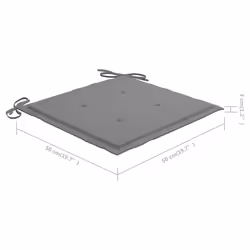 VidaXL 3078375 sedia da esterno Terrazzo Seduta imbottita Legno di acacia Grigio - Vista aggiuntiva 7