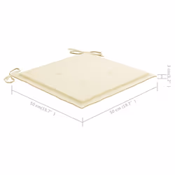 VidaXL 3078376 sedia da esterno Terrazzo Seduta imbottita Legno di acacia Crema - Vista aggiuntiva 7