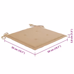 VidaXL 3078377 sedia da esterno Terrazzo Seduta imbottita Legno di acacia Beige - Vista aggiuntiva 7