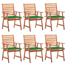 VidaXL 3078379 sedia da esterno Terrazzo Seduta imbottita Legno di acacia Verde