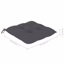 VidaXL 3078389 sedia da esterno Terrazzo Seduta imbottita Legno di acacia Antracite - Vista aggiuntiva 7