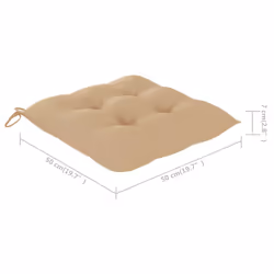 VidaXL 3078392 sedia da esterno Terrazzo Seduta imbottita Legno di acacia Beige - Vista aggiuntiva 7
