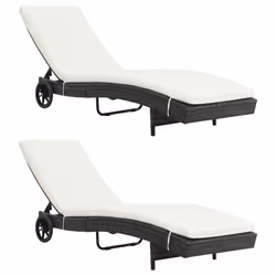 VidaXL 3078465, Salone, Seduta imbottita, Polietilene, Malacca, Acciaio, Nero, Crema, Bianco, 1990 mm, 600 mm