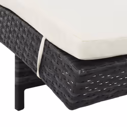 VidaXL 3078465 sedia da esterno Salone Seduta imbottita Polietilene, Malacca, Acciaio Nero, Crema, Bianco - Vista aggiuntiva 6
