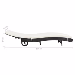 VidaXL 3078465 sedia da esterno Salone Seduta imbottita Polietilene, Malacca, Acciaio Nero, Crema, Bianco - Vista aggiuntiva 7