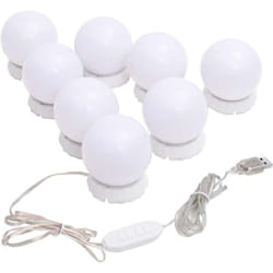 Applique Specchio 8 Lampadine led Bianco Caldo e Bianco Freddo Vidaxl 4896