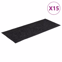 Tappeti Adesivi Rettangolari per Scale 15 pz 60x25 cm Grigicod mxl 81461 - Vista aggiuntiva 2