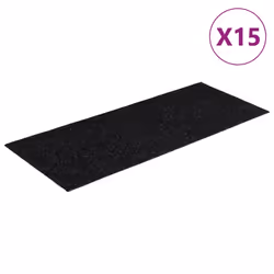 vidaXL Tappetini per scale autoadesivi 15 pz 60x25 cm neri rettangolari - Vista aggiuntiva 2