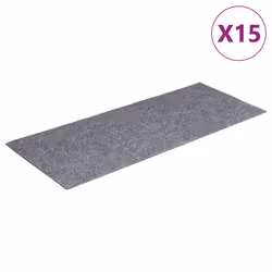 vidaXL Tappetini per scale autoadesivi 15 pz 60x25 cm grigio chiaro rettangolari - Vista aggiuntiva 2