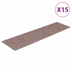Tappeti Adesivi Rettangolari Scale 15 pz 76x20cm Marrone Chiarocod mxl 81575 - Vista aggiuntiva 2