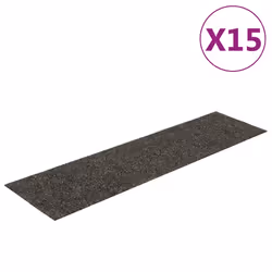 vidaXL Tappetini per scale autoadesivi 15 pz 76x20 cm antracite rettangolari - Vista aggiuntiva 2