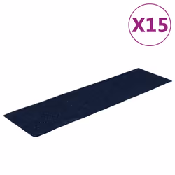 vidaXL Tappetini per scale autoadesivi 15 pz 76x20 cm blu navy rettangolari - Vista aggiuntiva 2