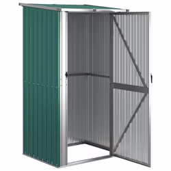 vidaXL Casetta da giardino verde 118,5x97x209,5 cm in acciaio zincato - Vista aggiuntiva 3