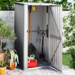 Capanno da Giardino Grigio 118,5x97x209,5 cm in Acciaio Zincato Vidaxl 2870
