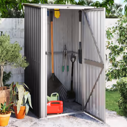 Aumentate lo spazio dove riporre gli oggetti e proteggete i vostri attrezzi grazie a questo capanno da giardino. Materiale pr ...
