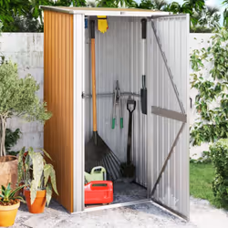 Aumentate lo spazio dove riporre gli oggetti e proteggete i vostri attrezzi grazie a questo capanno da giardino. Materiale pr ...