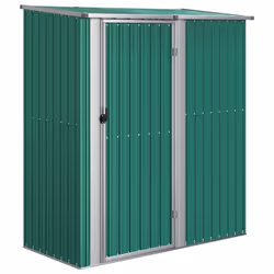 vidaXL Casetta da giardino verde 180,5x97x209,5 cm in acciaio zincato - Vista aggiuntiva 2