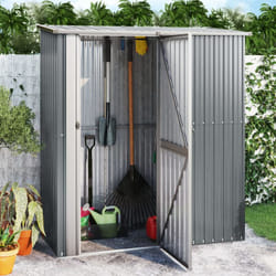 Capanno per Biciclette Grigio 180,5x97x209,5 cm Acciaio Zincato Vidaxl 5116
