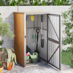 Capanno per Attrezzi Marrone 88x89x161 cm in Acciaio Zincato vidaXL 1513