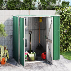 Capanno per Attrezzi Verde 161x89x161 cm in Acciaio Zincato Vidaxl 9478