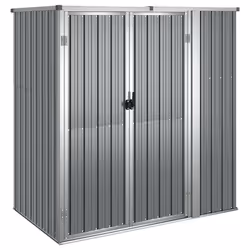vidaXL Capanno per Attrezzi Grigio 161x89x161 cm in Acciaio Zincato - Vista aggiuntiva 2