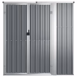 vidaXL Capanno per Attrezzi Grigio 161x89x161 cm in Acciaio Zincato - Vista aggiuntiva 3